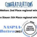 MPA students Callie Melton and Nathan Slauer named regional winners
